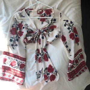 Floral Tie Crop Top